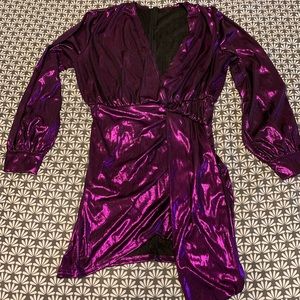 Purple Shimmer Mini Dress
